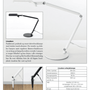 Matting LightUp Lissabon Black Bordlampe