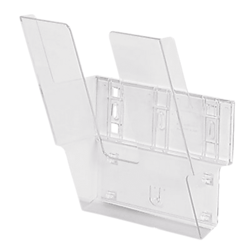 Brosjyrehyller/lommer i pleksiglass A4 stående